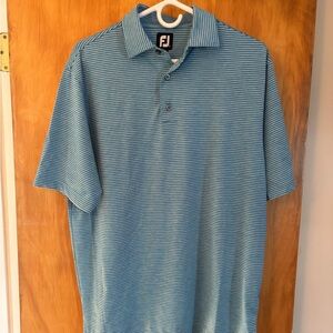 FootJoy Men's Striped Golf Polo Shirt Size Large